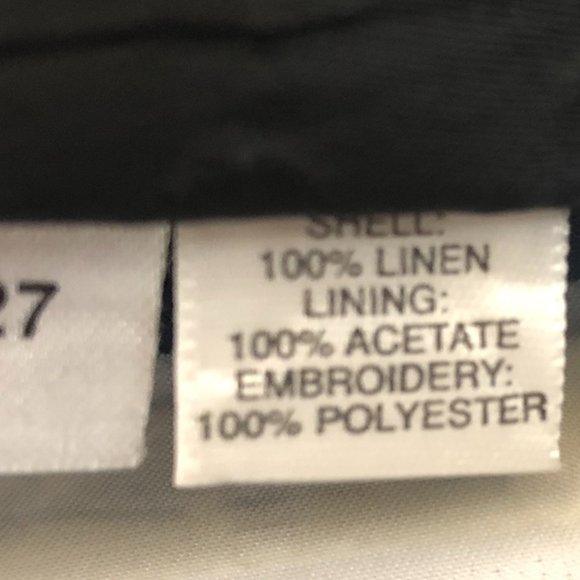 Ann Taylor LOFT Black Linen Floral Embroidered Strapless A-Line Dress 4 - Picture 6 of 6